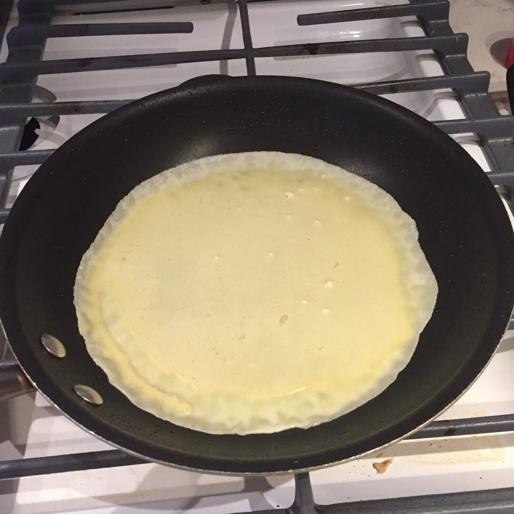 The Swedish Pancake edges will start to crisp