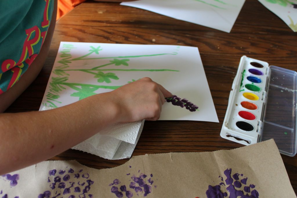 Finger Painted Lupine Art Project