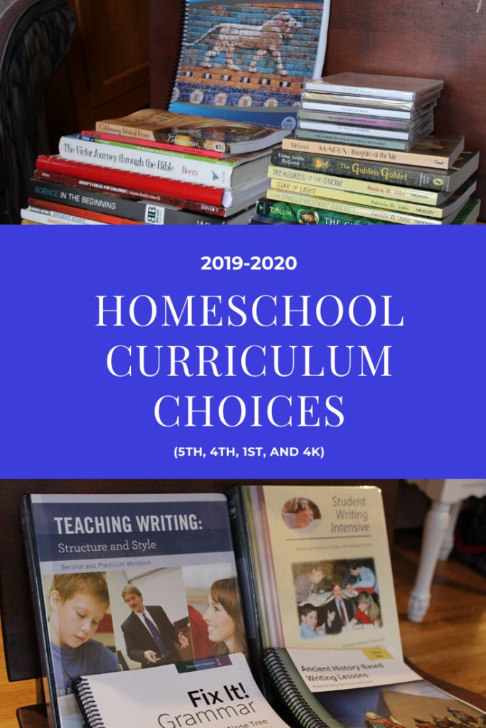 2019-2020 Homeschool Curriculum Choices Pin