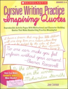 Cursive Writing Practice Inspiring Quotes