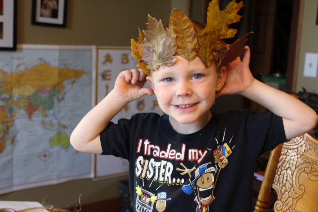 Make Your Own Fall Leaf Crowns and Scepters - Life on Misty Acres