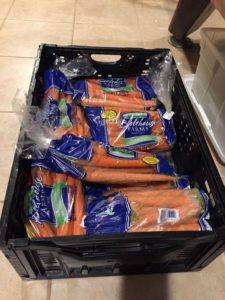 Crate of Free Carrots for preserving