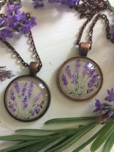 antique flower pendant necklace