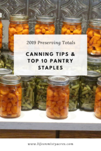 2019 Preserving Totals, Tips, and Top 10 Pantry Items Pin