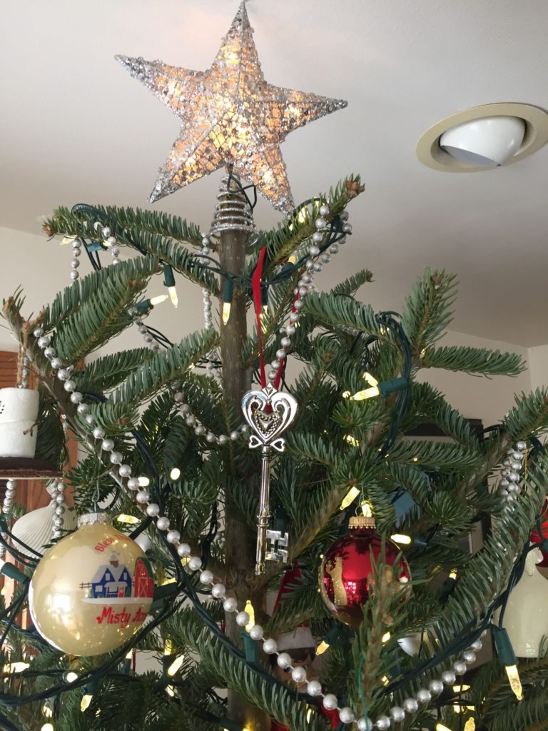 Christmas Key on top of our Christmas Tree
