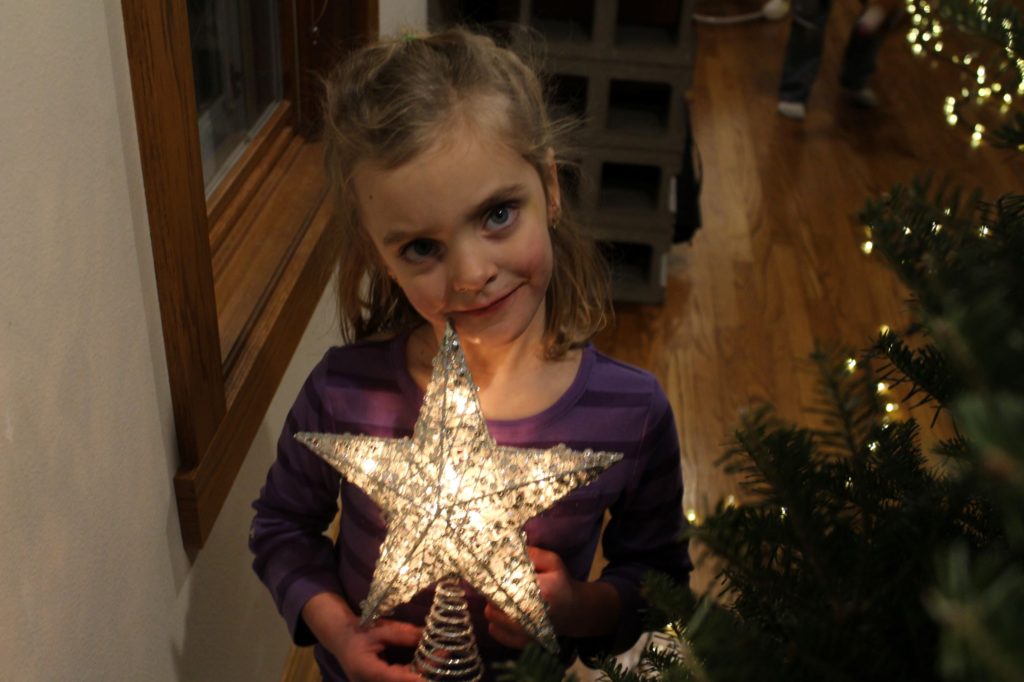 The star that goes on top of our Christmas Tree