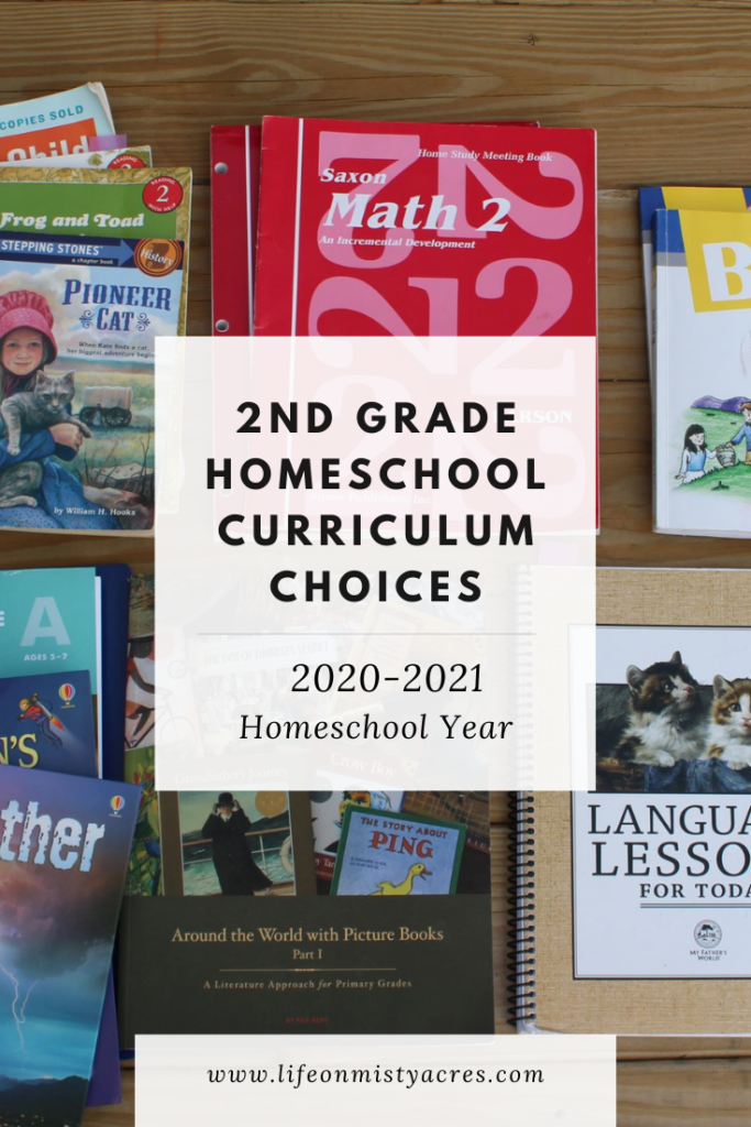 2nd Grade Homeschool Curriculum pin