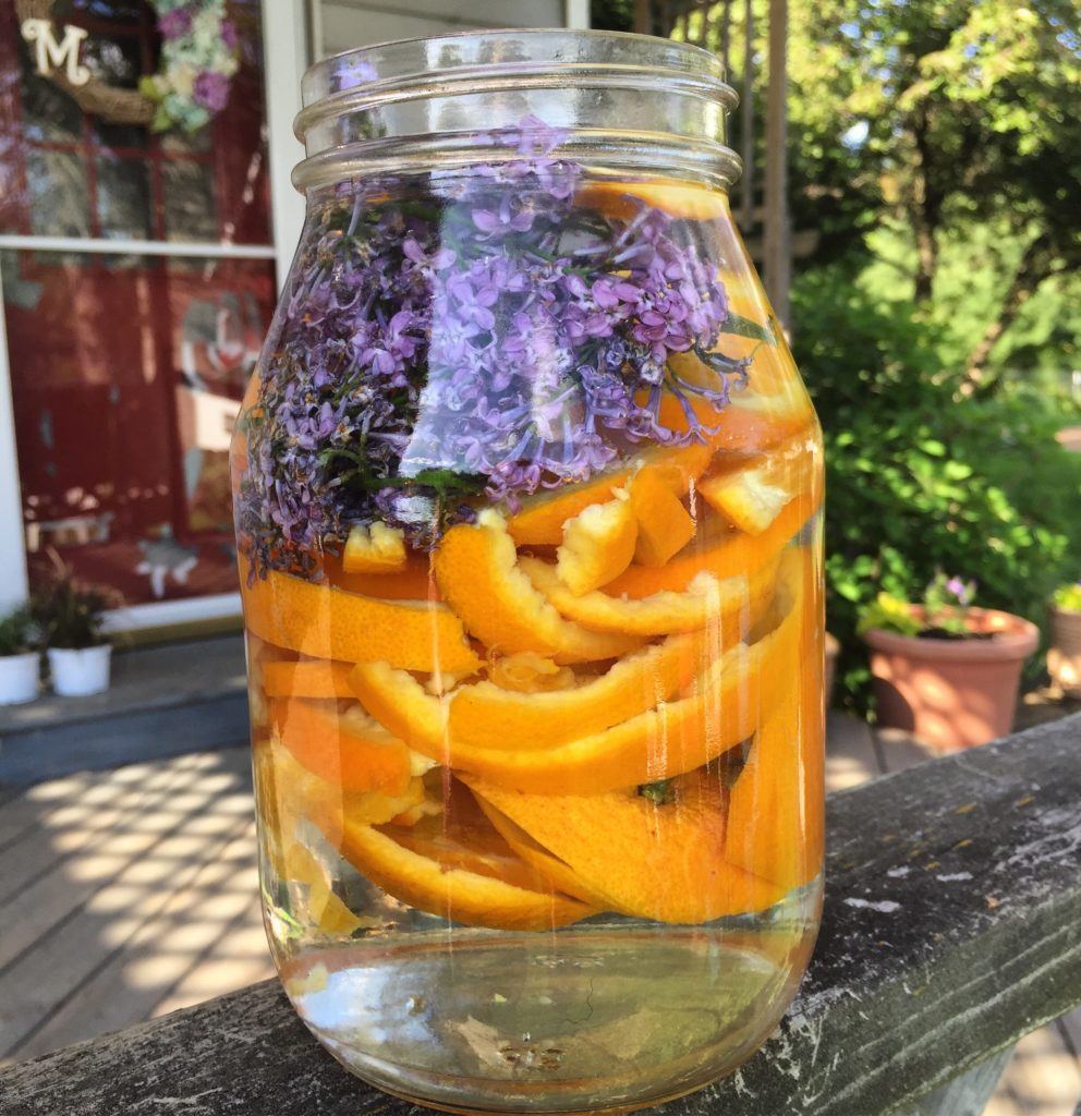 Infused Vinegar for homemade clearning supplies
