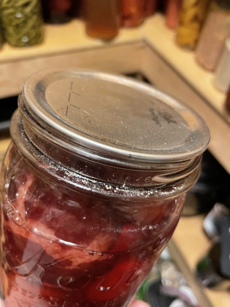 sediment left on the jar which could turn into mold