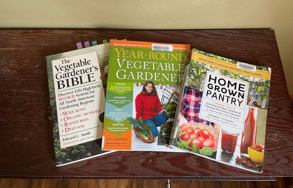 Gardening books and Home Grown Pantry