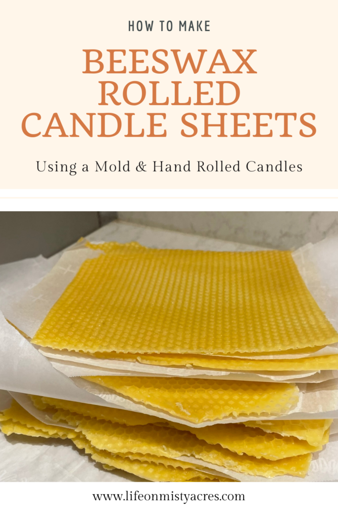 DIY Beeswax Rolled Cangle Sheets