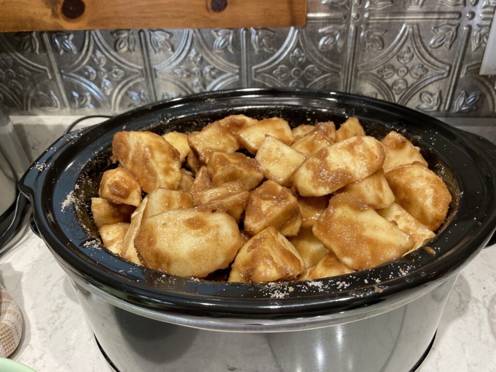 Making apple butter in crock pot